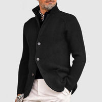 Arthur - Knitted Ribbed Button-Up Cardigan Sweater