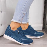 Amber- Textured Panel Casual Walking Sneakers